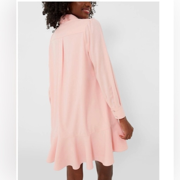 Tuckernuck Peach Crepe Callahan Collared button down shirt dress XS NWT - Picture 2 of 6